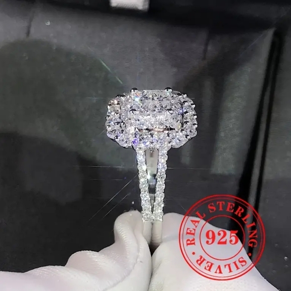 Sterling silver diamond ring - Picture 7 of 10